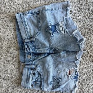 Polo by Ralph Lauren Blue Jean Shorts Distressed Frayed
